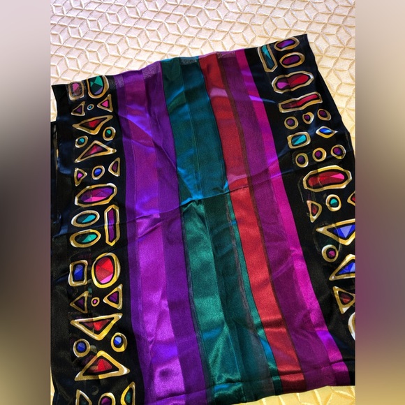 Bob Mackie Accessories - Bob Mackie Vintage Silk Scarf.